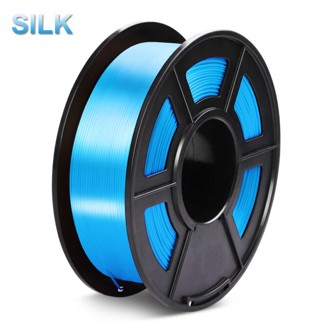 Filament Silk PLA+ Bleu 1,75 mm 1kg Impression 3D