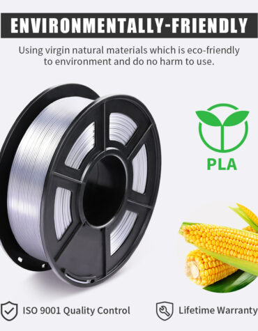 Filament Silk PLA+ SILVER 1,75 mm 1kg Impression 3D